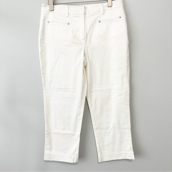 Sandro Sportswear white khaki trouser pants size 10 - Picture 1 of 5